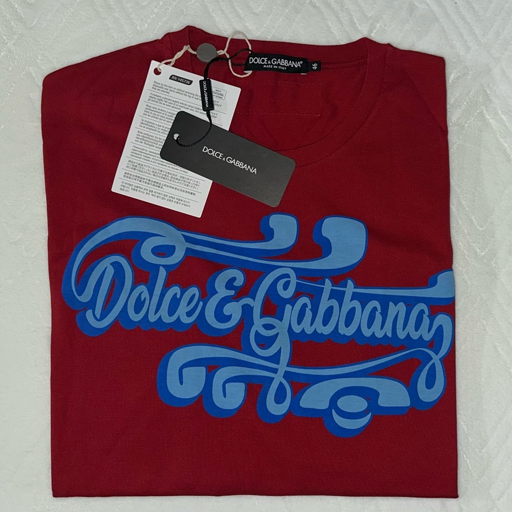 SOLD❗️NEW DOLCE & GABBANA Cap-Sleeve Graphic-Print T-Shirt (SIZE 44IT/8US) M/L